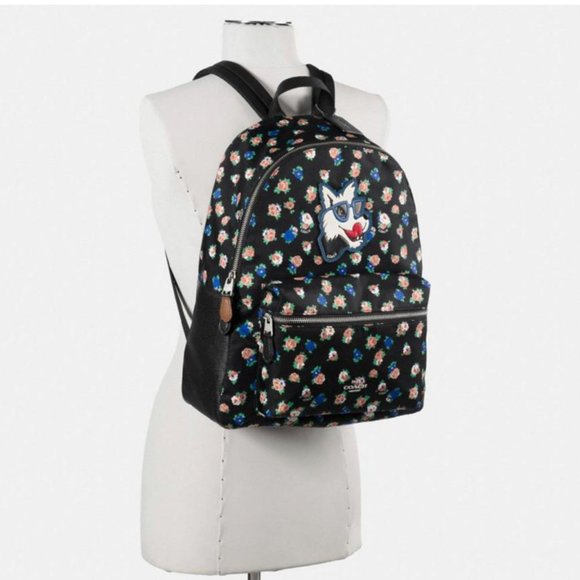 Coach Mini Charlie Tea Rose Floral Print - Picture 1 of 15
